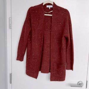 John + Jenn cozy maroon cardigan (XS)